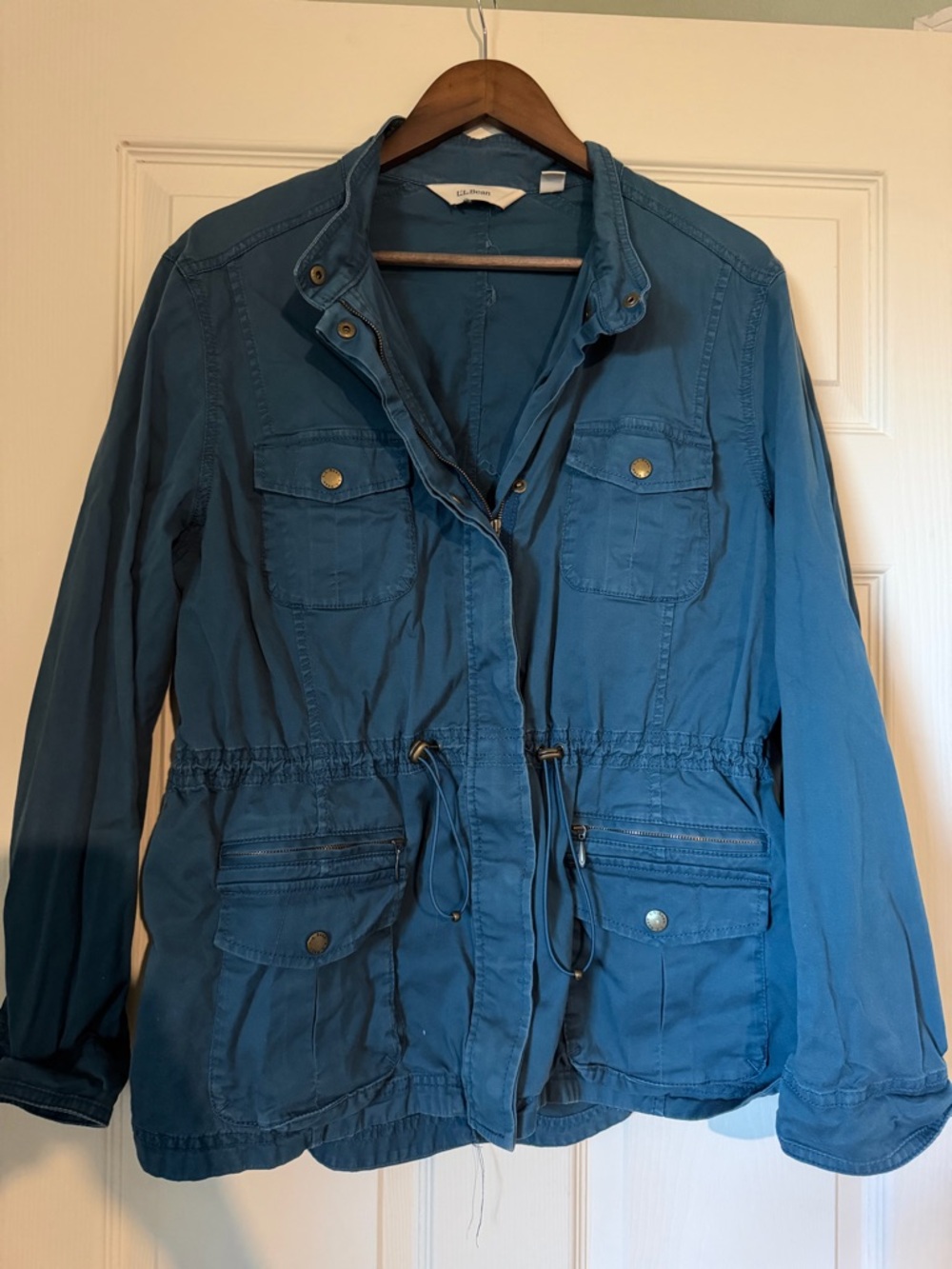 L.L. Bean Teal Blue Utility Bomber Jacket